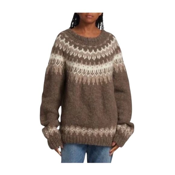 Nili Lotan Alyssa Fair-isle Knit Sweater In Ashe Fair Isle, size S, New with tag - Picture 1 of 16